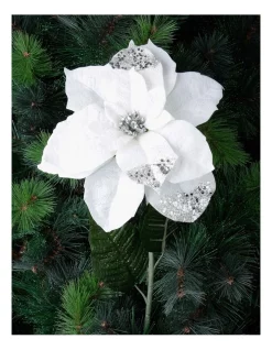 Budget 🥰 Myer Giftorium Luxe White Poinsettia With Glitter Stem Pick 💯 -The Christmas Shop Sales unnamed file 896