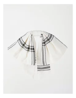 Buy ⭐ Myer Giftorium Modern Holiday 42cm Fabric Window Pane Bow Clip In White ✨ -The Christmas Shop Sales unnamed file 949