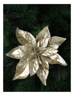 Flash Sale 😀 Myer Giftorium Luxe Foil Faux Poinsettia & Gems Clip Ornament 👏 -The Christmas Shop Sales unnamed file 962