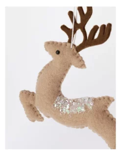 Wholesale 👏 Australian House & Garden Eucalyptus Fabric Plush Reindeer Ornament 14cm In Brown 🎁 -The Christmas Shop Sales unnamed file 982
