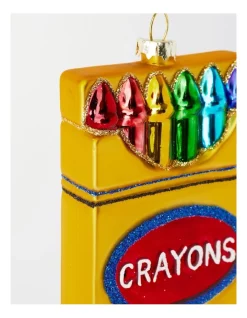 Deals 🥰 Myer Giftorium Merry & Bright Glass Box Of Crayons Ornament 11 Cm In Multi 🎉 -The Christmas Shop Sales unnamed file 988
