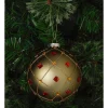 Best Sale 😍 Myer Giftorium Heirloom Glass Deco Pattern Bauble With Red Jewels Ornament 10 Cm In Gold 😍 -The Christmas Shop Sales unnamed file 992