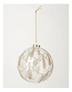 Brand new ❤️ Myer Giftorium Luxe Glass Art Deco Pearl Bauble 🔥 -The Christmas Shop Sales unnamed file 999